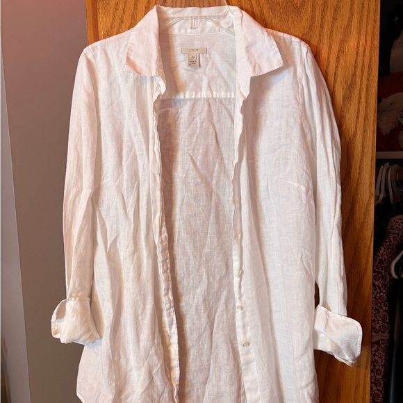 J. Crew Tops - J. Crew Linen Shirt in White